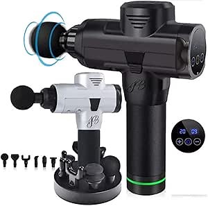 JB Handheld Rechargeable Electric Cordless Deep Tissue Vibration Muscle Gun. (Black)