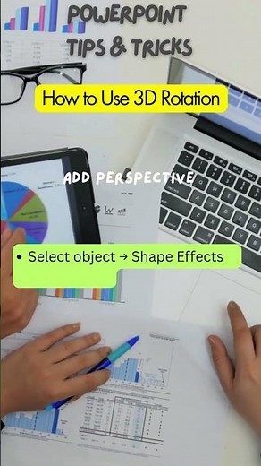 How to Use 3D Rotation Add perspective in Powerpoint
