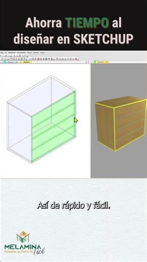 Ahorra tiempo al diseñar en SketchUp (Polyboard + SketchUp) #muebles #sketchup #arquitectura #diseño