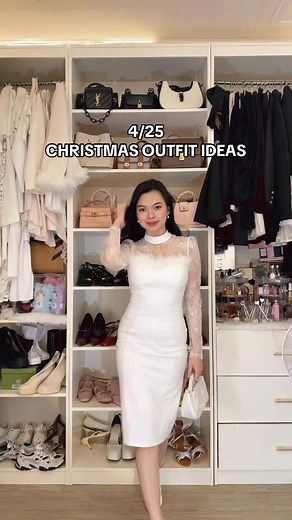 3.2K views · 1.8K reactions | 4/25 Christmas Outfit Ideas ✨ #christmasoutfit #xmasoutfit #xmasfits #elegantwhite #whitechristmas | Krisha Wong | Facebook