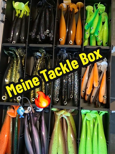 Handgemachte Gummifische zum Angeln auf Raubfisch🎣 Heute habe ich mir eine neue Tackle Box zum Raubfischangeln auf Hecht Zander und Barsch zusammengestellt.🎣🎣🎣 Da ich Köder in 7, 10 und 12cm am meisten Fische sind diese auch in der Kunstköder Box gelandet. Meine absoluten Lieblings Dekore in einer Box vereint. 🎣🔥 Wie gefällt euch diese Box? Lasst mich in den Kommentaren wissen, ob ihr damit so ans Wasser fahren würdet oder ob ich noch Veränderungen in der Dekor Auswahl treffen würdet.👇 #a