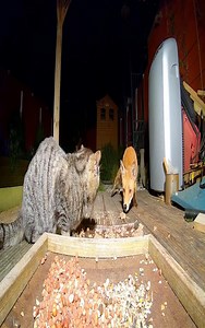 254K views · 1.1K reactions | The fox tried to come in and grab the cat's food | Hugh Best | Facebook