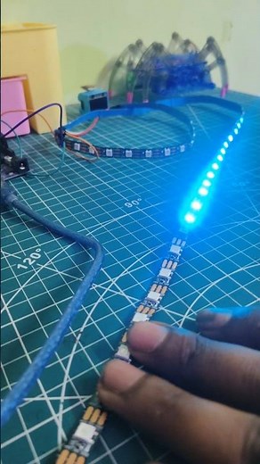 RGB LED Strip Setup ✨🌈 | DIY Electronics Project #Shorts #ESP32 #LEDStrip #DIY