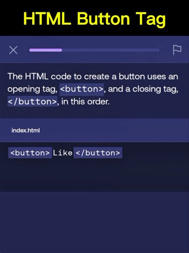 Learn how to create a button in HTML using the opening tag and closing tag. Discover what a button label is and test your HTML knowledge with a quick quiz. Perfect for beginners learning HTML, web development, and coding fundamentals. Topics Covered: HTML button tag, opening tag, closing tag, button label, HTML basics, web development, coding for beginners, HTML tutorial, frontend development, programming concepts. #HTML #HTMLTutorial #WebDevelopment #Coding #LearnHTML