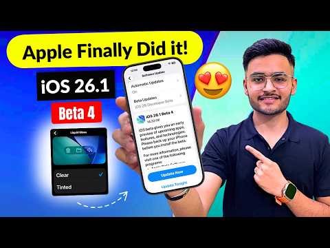 iOS 26.1 Beta 4 Released🔥 New Features, Battery Life (HINDI)