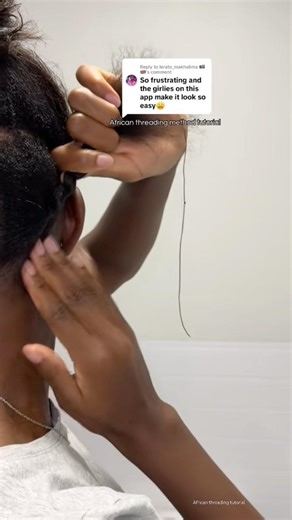 African hair threading #hairtutorial #africanthreading #washdayroutine #protectivestyles #heatless