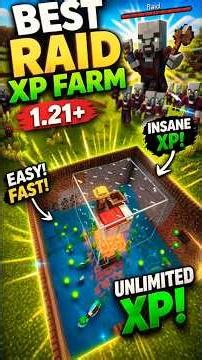 Minecraft Easy Raid Farm 😱 #minecraft #minecrafttutorial #farm