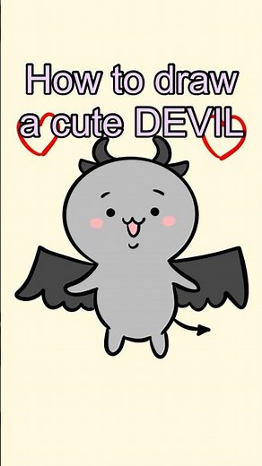 How to draw a cute devil👿#shorts