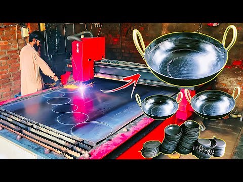 Iron Cookware Making Process || Iron Cookware Manufacturing || CNC Laser Iron Sheet Cutting Machine
