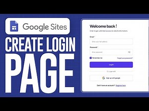 How To Create Login Page In Google Sites (2026) Complete Tutorial
