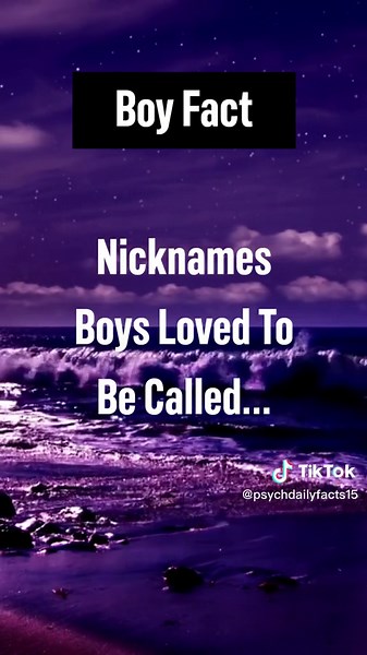 Nicknames Boys Love To Be Called