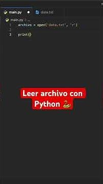 Como leer archivos de texto en #Python #tutorial #shorts