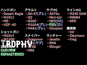 【COD:MWR】トロフィー「ウェポンマスター」「タイムパラドックス」【Trophy】