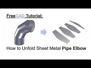 FreeCAD Tutorial | How to Unfold Sheet Metal Pipe Elbow