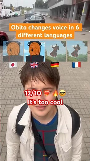 Obito changes voice in 6 different languages