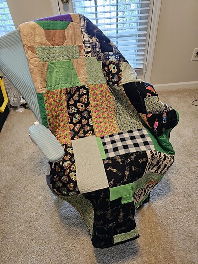 Scrappy African Print Throw Quilt: Handmade Patchwork Lap Blanket With Doll Blocks - Etsy