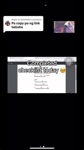 Replying to @Ishiebella saturday complete list today 🥹 dalgona candy fail tho, did it with 3 attempts, but didnt work how I wanted. found a near park! Yay! ♥️ (walking to the park was my workout, so 😜) Btw, should edit my checklist tomorrow because I need to Add the CFC thing for my Covenant lesson class today. Remind me! 🤣 What do you think should i add more? Thanks for checklisting with me today!