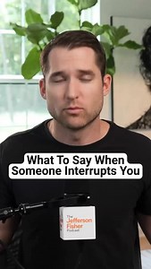 64K views · 16K reactions | ever feel like someone’s constantly talking over you? don’t set a pattern that says your voice doesn’t matter. comment “talk over” and I’ll DM you the link to this episode of The Jefferson Fisher Podcast. | Jefferson Fisher | Facebook
