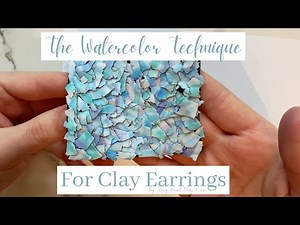 Watercolor Polymer Clay Earrings | Polymer Clay Tutorial | Clay Earring Slab | Polymer Clay Video