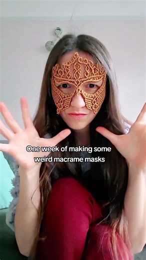 Carnival or Halloween? 🎭💀 #macrame #macrameproject #macrametutorial #knots