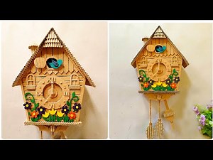 Diy Cuckoo Clock Wall Hanging /Cardboard Clock/ Cardboard Craft Home Decor