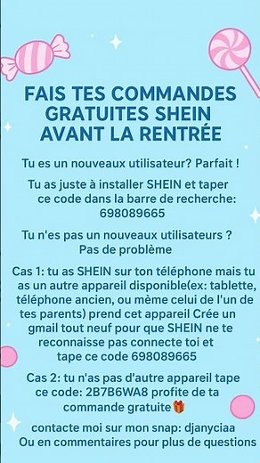 code commande gratuite shein tout à 0 € avant la rentrée #fyp #sheincode #rentréescolaire #filles