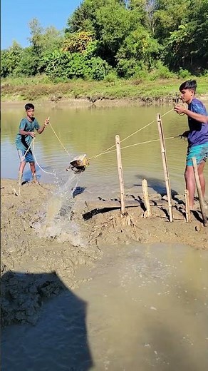 Natural Way of Preparing Fish Pond with River Water 🌿 | Village Farming #USA #UnitedStates