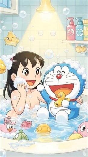 #DreamScreenAI DORAEMON Shizuka bath #doraemon #doremon #nobita #anime #shizuka #doraemonseason17