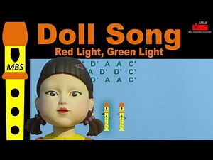 Doll Song - Red Light, Green Light Squid Game Flute Recorder Tutorial / How To Play