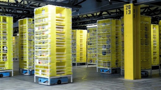 Hercules robots handle the heavy lifting in Amazon fulfillment centers—literally. 💪Think of Hercules as an autonomous forklift that reads the room. Using a 3D camera and encoded floor markers, it navigates through facilities, makes split-second safety decisions, and picks up inventory pods (up to 1250 lbs each) to bring them directly to employees. Thousands of Hercules units work alongside people across our fulfillment centers. The result: faster fulfillment, which means your order gets to you