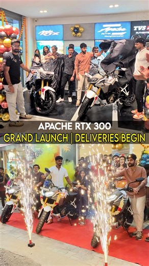Rev Force Tamil | Ashik on Instagram: "Apache RTX 300 Launch Event in Chennai!!🔥 The Apache RTX 300 is finally here in Chennai and special thanks to @dhiraa_tvs for inviting us to be a part of this wonderful launch event!! A worthy rival from TVS in the Adventure touring segment and this motorcycle looks stunning❤️ Your next big adventure is now at our doorstep. The all new TVS Apache RTX — now in our showroom & ready for delivery! #grittoglory #newlaunch #tvsapache #rtx300 #tvsapacheseries #re