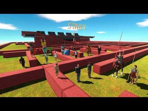 Deadly Maze Race! Modern Humans vs Ancient Humans 🧠🧑‍🦲🔥 Who Escapes?