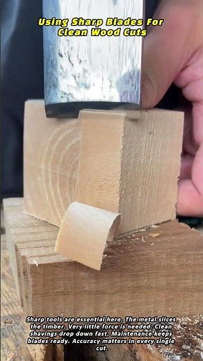 Using Sharp Blades For Clean Wood Cuts