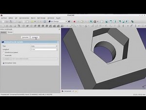 M3 tuerca 3mm , design at freecad