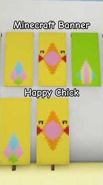 Happy Chick🐤🐣🐥#minecraft #eastereggs #minecrafteastereggs #minecraftbanner #tutorial #easter #chick