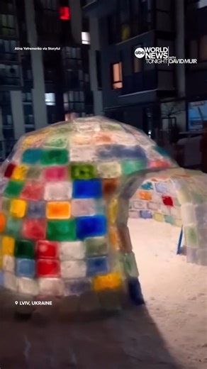 ABC World News Tonight on Instagram: "As millions in Ukraine remain without heat amid below freezing temperatures after Russia's attacks on the Ukrainian power grid, locals in Kyiv have adopted a creative solution to deal with the bitter cold by building colorful igloos to keep their spirits up. Rainbow igloos have also been constructed in Lviv, where blackouts are impacting residents. The infrastructure of the largest Ukrainian mobile operator Kyivstar is currently 40-60% without power after th