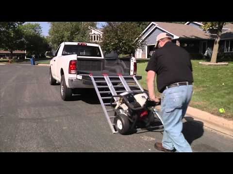 Ultra-Tow Tri-Fold Aluminum Ramp - 1,500-Lb. Capacity, 77in.L x 50in.W x 2in.H