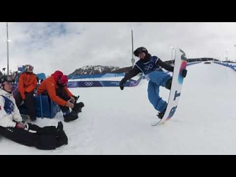 360VR: Drop in to snowboard halfpipe at the Winter Olympics | NBC Sports