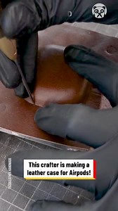 513K views · 110 reactions | Making airpod leather case Partner: Tissoleather handmade workshop | Science, Tech and Universe | Facebook