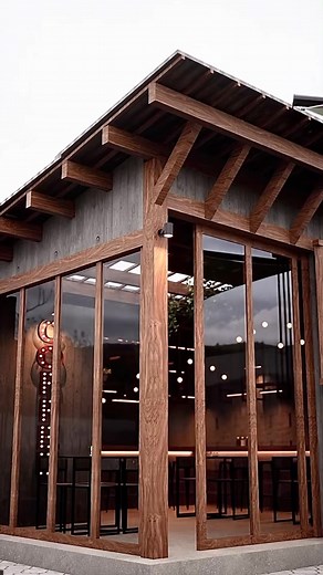 Minimalist Tiny Coffee Shop Design Using Pure Materials