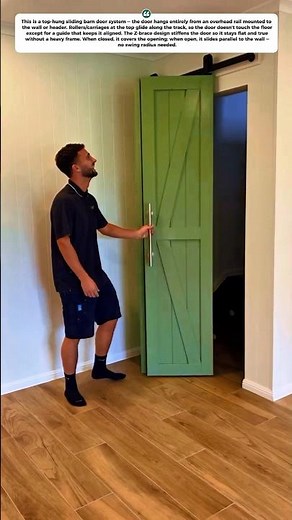 Barn Door Hack! Single Door + Full Privacy + Zero Floor Track!
