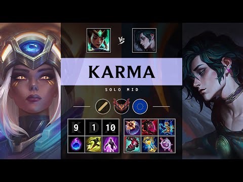 Karma Mid vs Hwei - EUW Grandmaster Patch 25.18