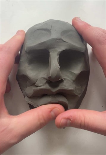 1 Minute Clay Face Sculpting | Satisfying Process