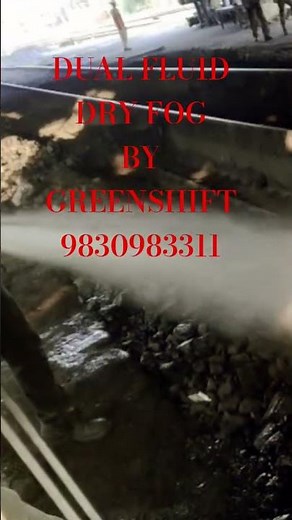 dry fog dual fluid dust suppression system by Greenshift Technologies #mist #spray #industrial
