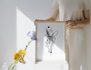 Minimalist Rabbit Line Art Print – Modern Animal Wall Art, Abstract Bunny Drawing, Scandinavian Poster, Printable Digital Download - Etsy Canada