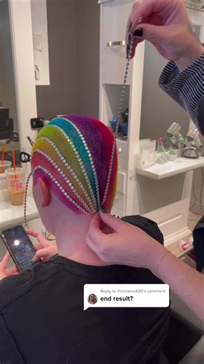 Reply to @thcmama420 #BbStyleFearlessly #MACChallengeAccepted #beforeandafter #GetTheWChallenge #rainbow #shavedhead #results #newhampshire #hairstylist