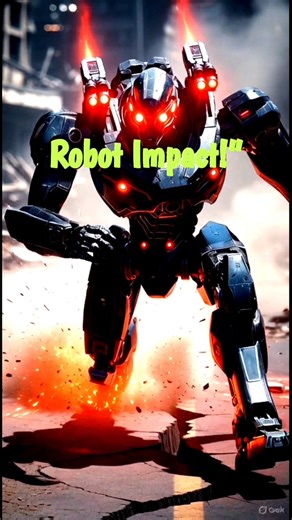 Combat Robot Slams Into the Ground — Epic Slow-Motion Impact Shot!” #Shorts #Viral #Robot #SciFi