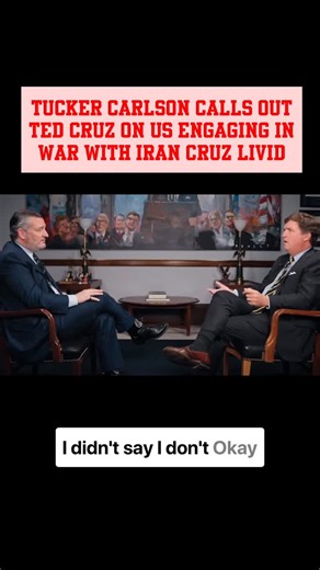 Now We Know News on Instagram: "Tucker Carlson interviews Texas Republican Senator Ted Cruz. He asks the Senator about the US engaging in a war with Iran because of Israel. Ted Cruz is more combative in this interview than he is on CNN. This is not the MAGA friendly sit down he thought he was getting."