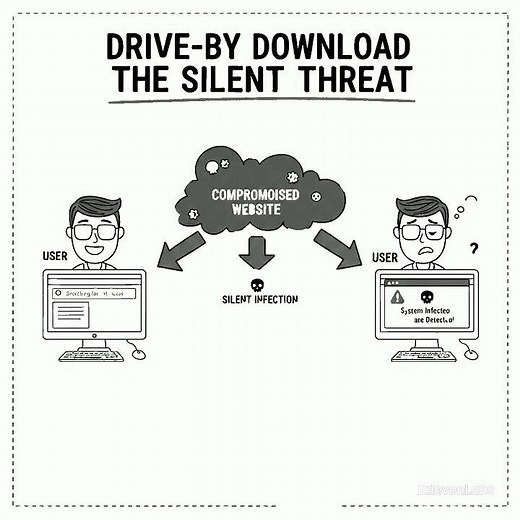 Initial Access: Drive-by-Download #cybersecurity #animation #education #zeroclickbait