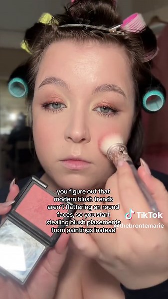 The Pre-Raphaelite Flush: Blush Placements for Round Faces